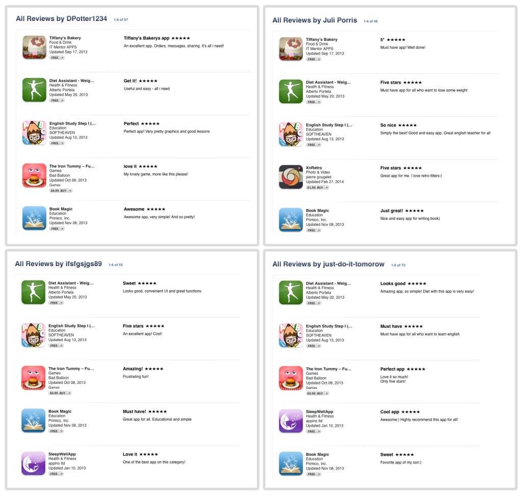 Paid Apple Reviews
