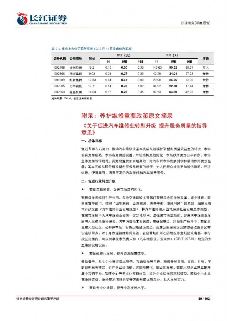 汽车后市场百页系列报告之一： 养护维修，去伪存真_000089